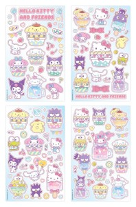 Zestaw Naklejek Sakami Merchandise Hello Kitty & Friends Cupcake