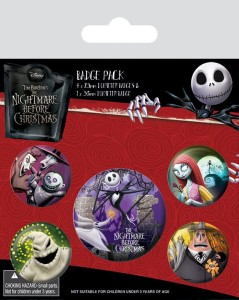 Przyciski Piny Pyramid International Nightmare Before Christmas 5-pack