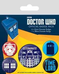 Przypinki Pyramid International Doctor Who Exterminate 5-Pack