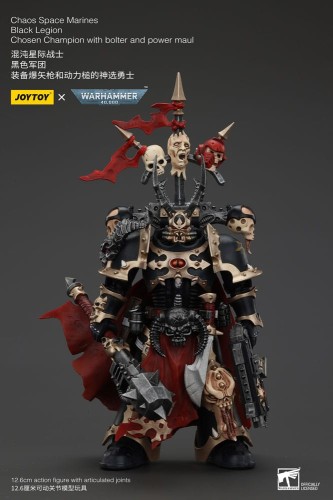 Figurka Joy Toy (CN) Warhammer 40k Chaos Space Marines Black Legion Chosen Champion with bolter and power maul 20 cm