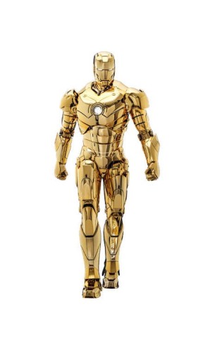 Iron Man Movie Masterpiece Diecast Action Figure 1/6 Iron Man Mark III Gold Color Version Hot Toys Exclusive 33 cm