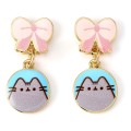 The Carat Shop Pusheen Drop Earrings Pink Bows