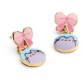 Pusheen Drop Earrings Pink Bows The Carat Shop