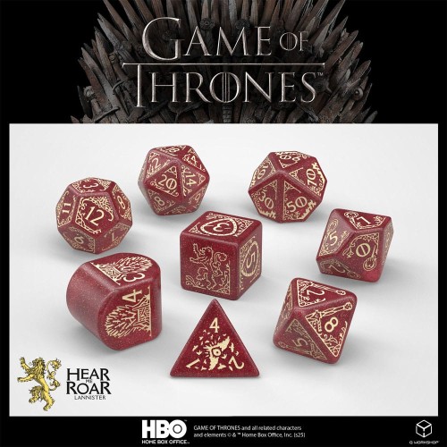 Q Workshop Game of Thrones Dice Set Lannister (8)