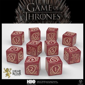 Zestaw kości Game of Thrones Lannister 10xD6
