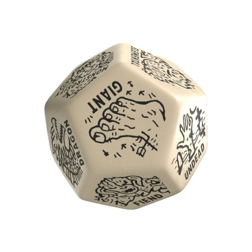 Q Workshop Viridian Jumbo Dice Monster Generator Die D12 Beige