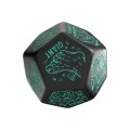 Q Workshop Viridian Jumbo Dice Monster Generator Die D12 Black