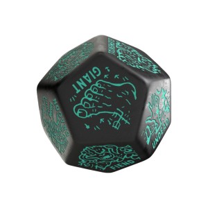 Kostka Viridian Jumbo D12 Monster Generator Die Czarna