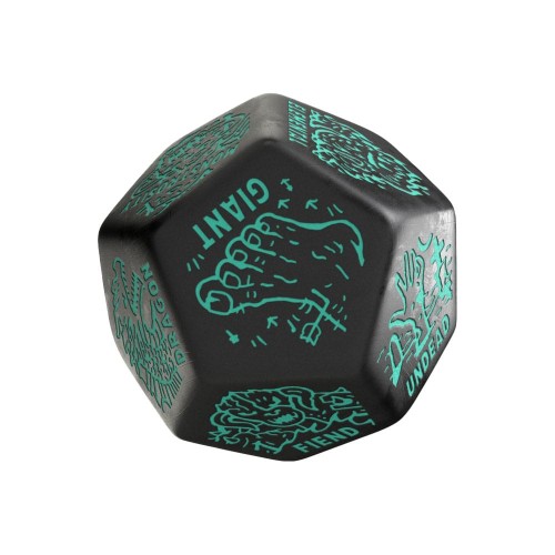 Q Workshop Viridian Jumbo Dice Monster Generator Die D12 Black