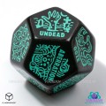 Q Workshop Viridian Jumbo Dice Monster Generator Die D12 Black