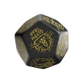 Q Workshop Viridian Jumbo Dice Trap Generator Die D12 Black