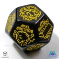 Viridian Jumbo Dice Trap Generator Die D12 Black Q Workshop