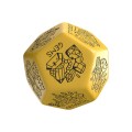 Q Workshop Viridian Jumbo Dice Treasure Generator Die D12 Yellow