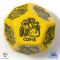 Q Workshop Viridian Jumbo Dice Treasure Generator Die D12 Yellow