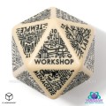 Q Workshop Viridian Jumbo Dice Dungeon Room Generator D20 Beige