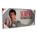 SD Toys Scarface Glass Poster The World Is Yours (Grey Background) 60 x 30 cm