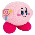 Kirby Nuiguru-Knit Plush Figure Kirby with Invincible Candy Wand Tomy