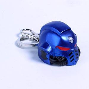Brelok metalowy Warhammer 40K Hełm Space Marine Ultramarine
