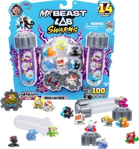 Figurki Mr Beast Lab Swarms Mega Lab 1 Pack 14 Figurek Micro Beasts 3 cm