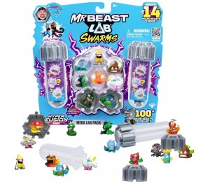 Figurki Mr Beast Lab Swarms Mega Lab 3 Pack 14 Figurek Micro Beasts 3 cm