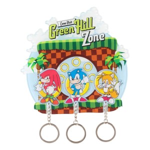 Wieszak na klucze Sonic the Hedgehog z 3 brelokami
