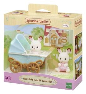 Zestaw Sylvanian Families Czekoladowe Króliki z Wózkiem
