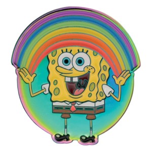 Pin SpongeBob Kanciastoporty Tęczowy Limited Edition 41x45 mm