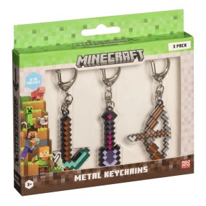 Brelok Minecraft Zestaw Łopata Łuk Kilof 3-pack