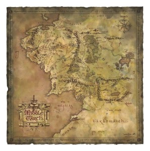 Plakat Weta Workshop Władca Pierścieni Mapa Śródziemia