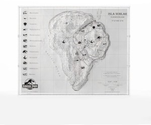 Model Jurassic Park Mapa Topograficzna Isla Nublar