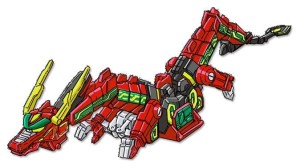 Figurka Playmates Power Rangers Red Dragon Thunderzord