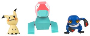 Figurki Jazwares Pokemon: Mimikyu, Porygon i Croagunk