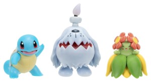 Figurki Jazwares Pokemon Squirtle, Greavard i Bellossom 3-Pak