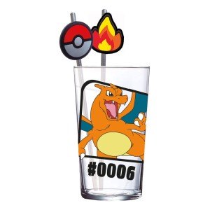 Szklanka Stor Pokemon Charizard ze Słomką
