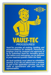 Tabliczka metalowa Trick Or Treat Studios Fallout Procedures