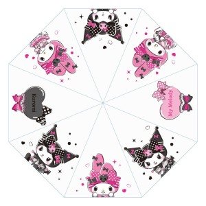 Parasol Sakami Merchandise Sanrio Kuromi & My Melody Przezroczysty
