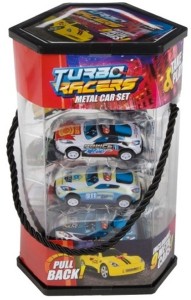 Zestaw Autek Metalowych Toi-Toys Turbo Racers Pull Back