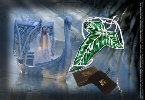Broszka Lord of the Rings Elven Leaf (posrebrzana)