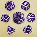 Tabletop Series Metal RPG Kości Set Purple (7) Enhance