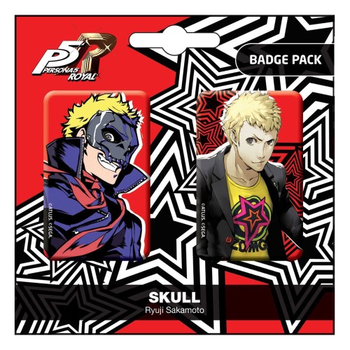 Przypinka POPbuddies Persona 5 Royal Badges 2-Pack Skull / Ryui Sakamoto