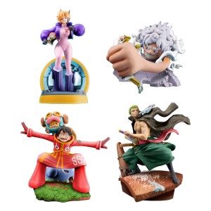 One Piece Petitrama PVC Mini Figurka Statuetka Logbox Re Birth Egghead Set 9 cm   