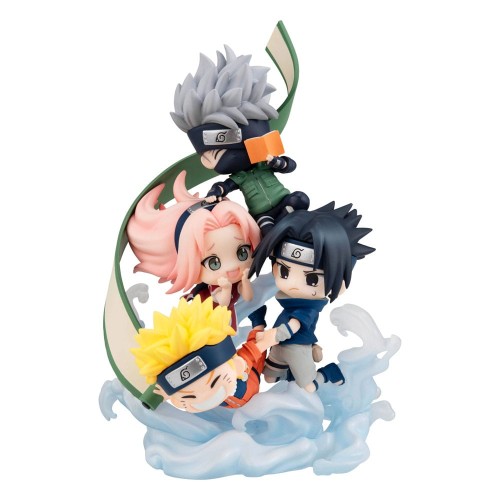 Figurka Megahouse Naruto Shippuden FigUnity PVC Mini Statuetka Gather here, Team 7 13 cm