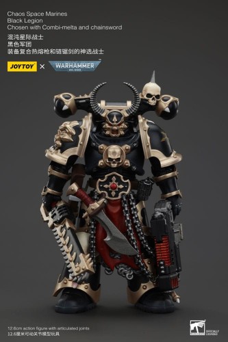 Figurka Joy Toy (CN) Warhammer 40k Chaos Space Marines Black Legion Chosen with Combi-melta and chainsword 20 cm