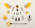 Megalomaria Unlimited Universe Model do Złożenia Accesoory Set Metamorphose Unit Exarmor White Eagle Kotobukiya