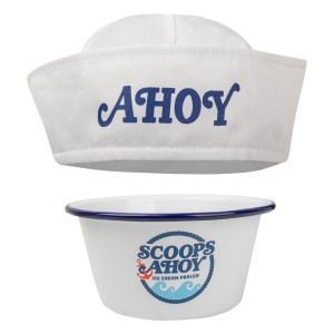 Zestaw Miseczka do Lodów Scoops Ahoy z Kapeluszem Marynarza