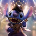 Figurka Iron Studios Stitch King of Rock 17 cm