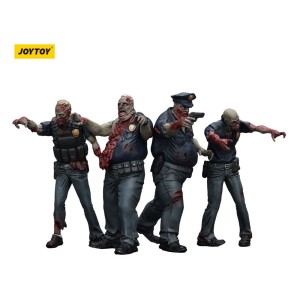 Figurka Zombie Dark Source 4-Pack Police 8 cm
