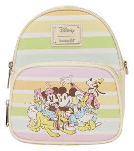 Torba crossbody Loungefly Mickey and Friends Rainbow Stripes 19x15x31 cm