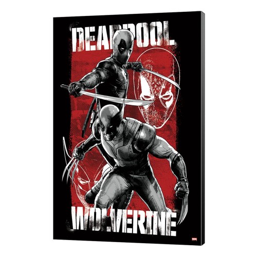 Semic Drewniana dekoracja ścienna Marvel Deadpool Wolverine 35 x 50 cm