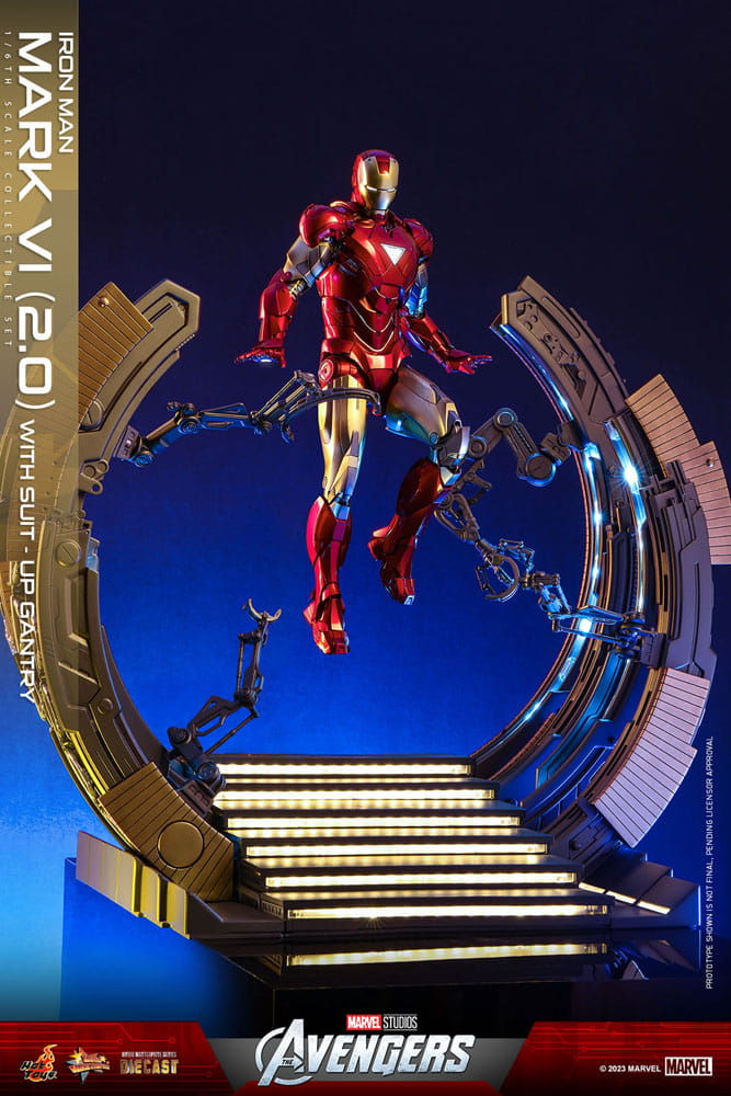 Iron Man Mark VI 2.0 Hot Toys The Avengers Masterpiece Diecast 1/6 - Neuf 2023